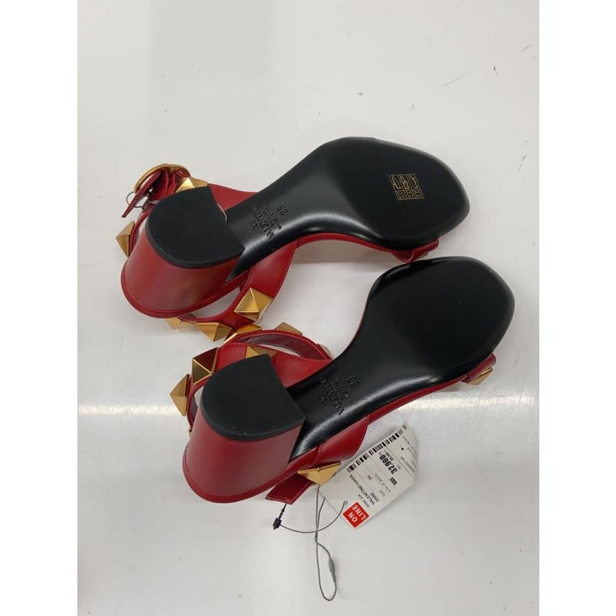 VALENTINO GARAVANI◇ローマンスタッズ/サンダル/36/RED/レザー