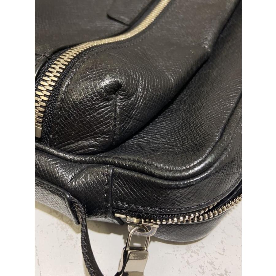LOUIS VUITTON◇アウトドア・メッセンジャーPM_タイガ/牛革/BLK