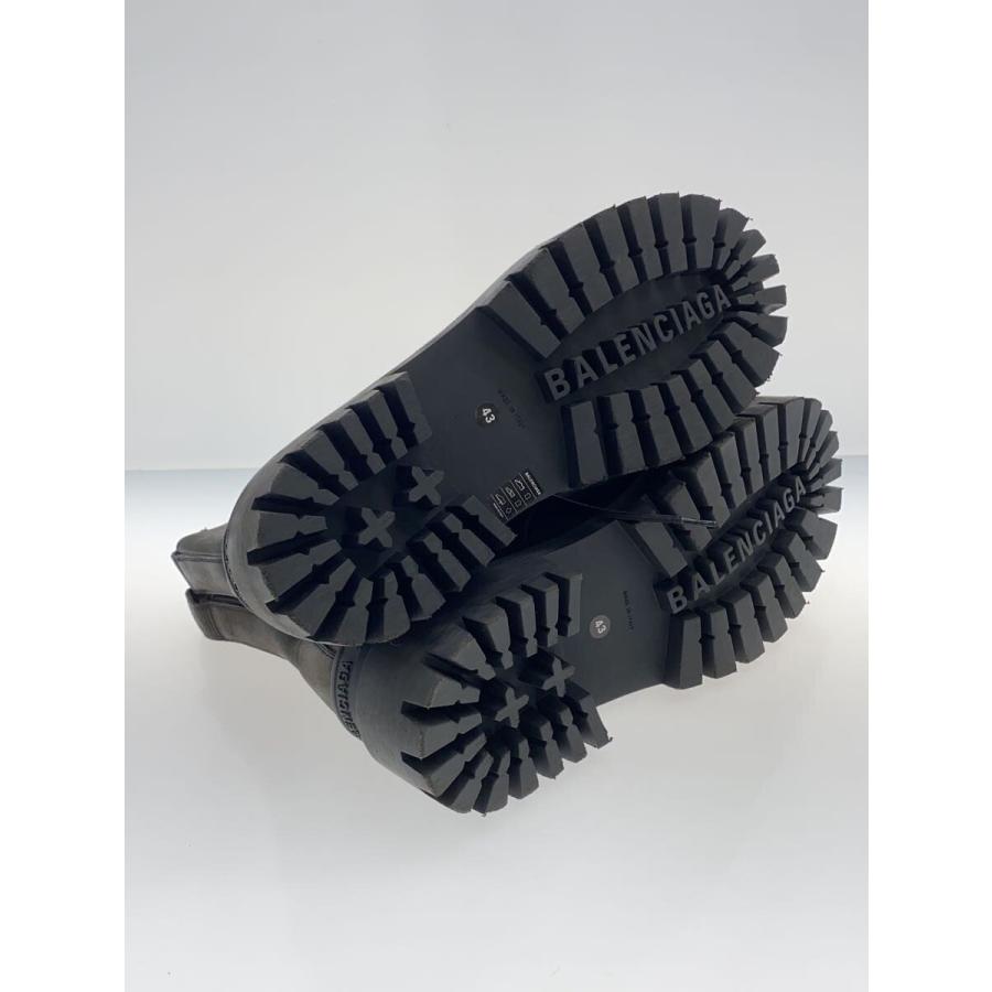 BALENCIAGA◇STRIKE BOOTIE/レースアップブーツ/43/BLK/レザー/670633