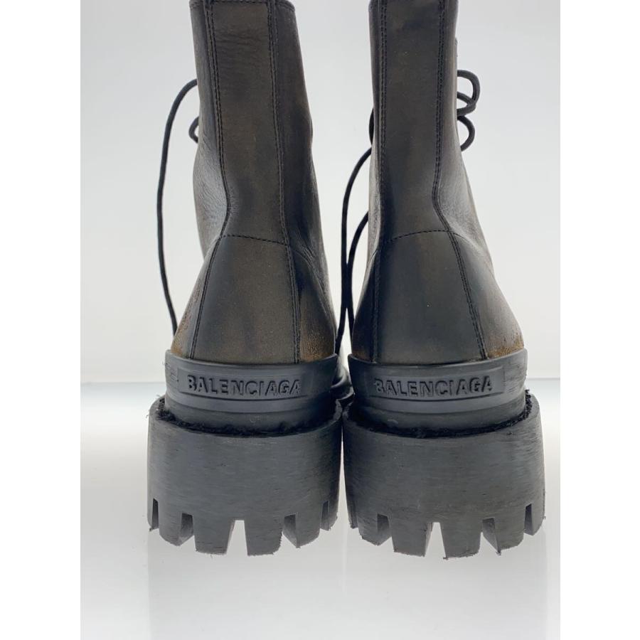 BALENCIAGA◇STRIKE BOOTIE/レースアップブーツ/43/BLK/レザー/670633