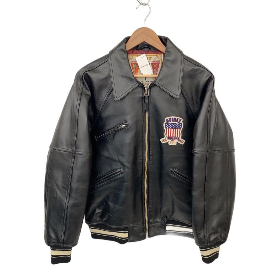 AVIREX◇レザージャケット/シグネチャーバーシティジャケット/size:L