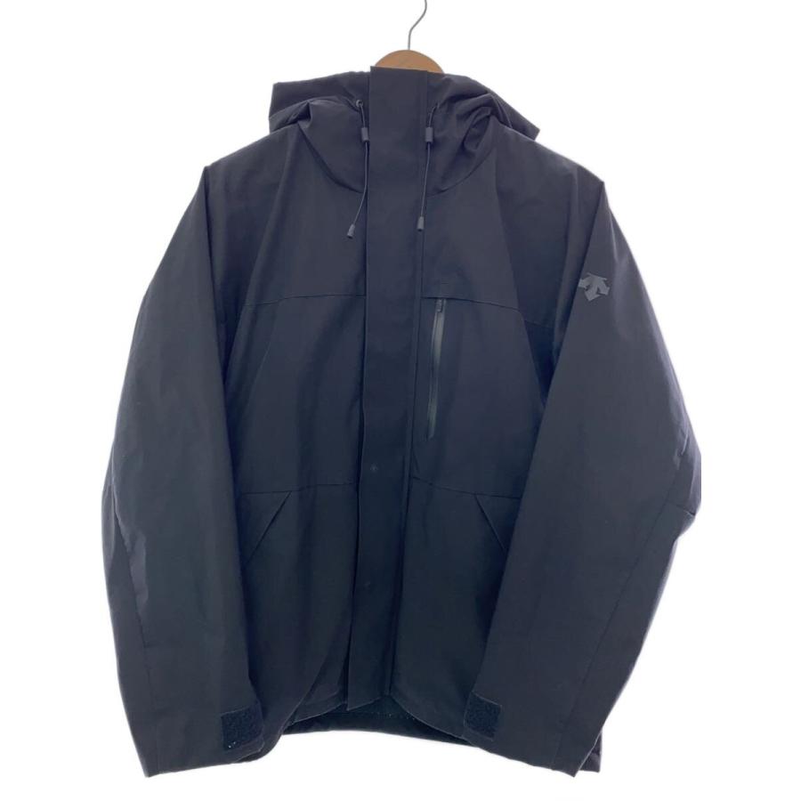 DESCENTE◇マウンテンパーカ/M/ポリエステル/BLK/無地/7777M204