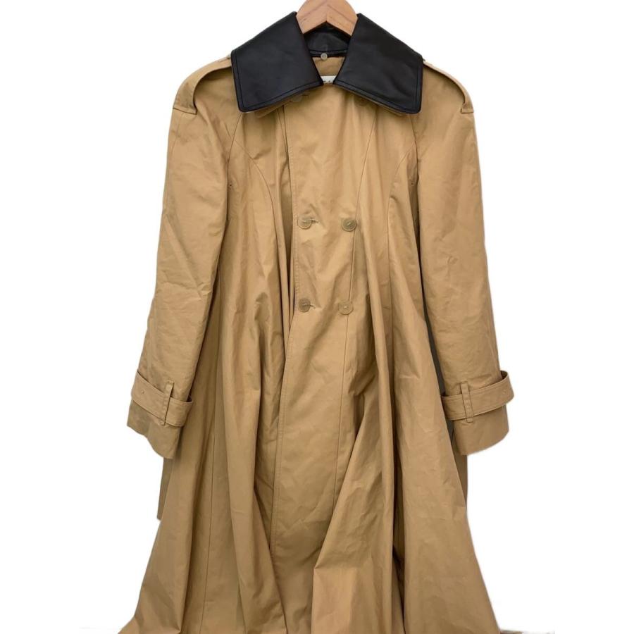 LOEWE◇トレンチコート/襟レザー/size:32/コットン/CML/無地