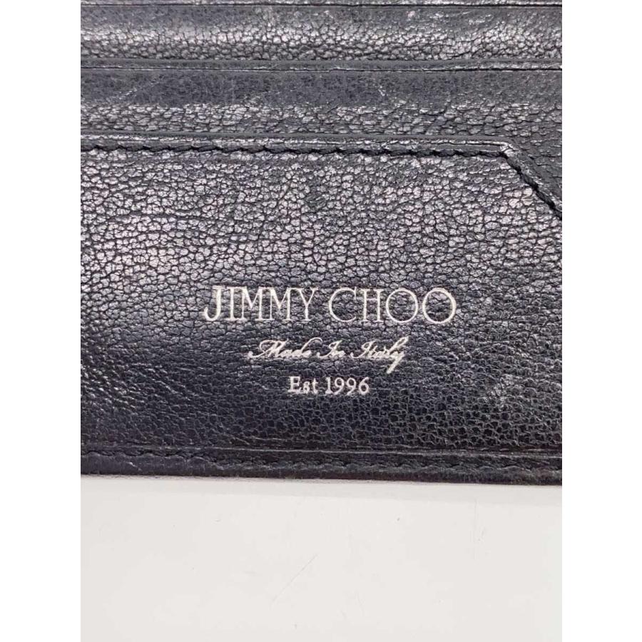 JIMMY CHOO◇2つ折り財布/レザー/BLK/メンズ/スタッズ// : セカンド