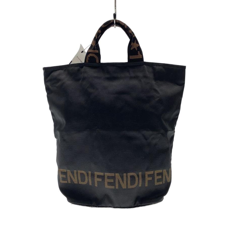 FENDI◇ハンドバッグ/トートバッグ/ナイロン/BLK/226226488098