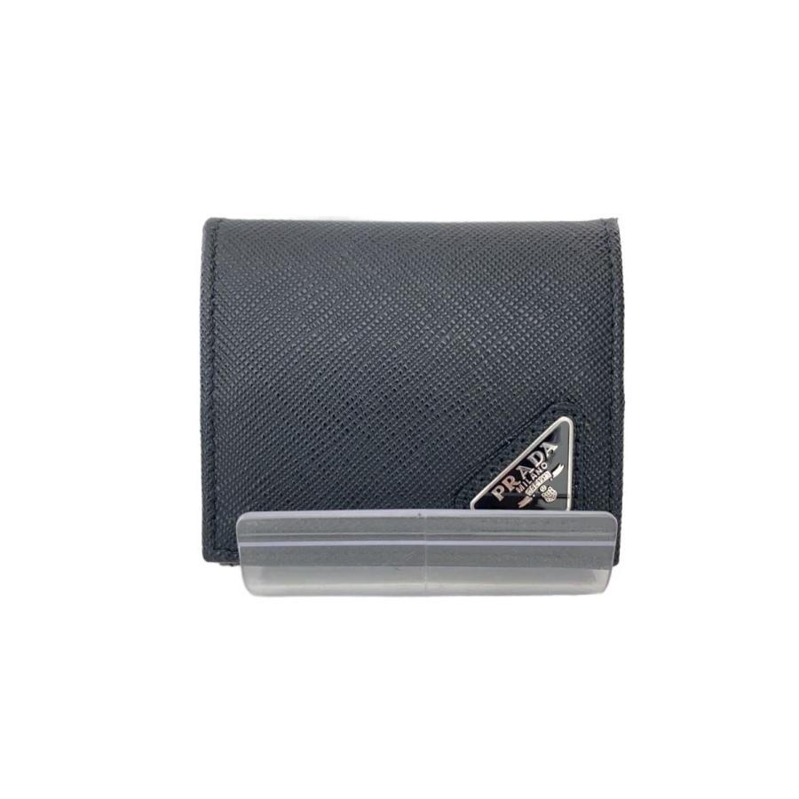 PRADA サフィアーノレザー小銭入れ PRADA◇サフィアーノ/コインケース/レザー/BLK/無地/92MM93 59834