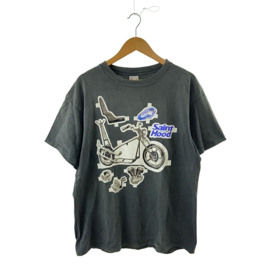SAINT MICHAEL◇×NEIGHBORHOOD/Tシャツ/L/コットン/GRY/プリント/SM 
