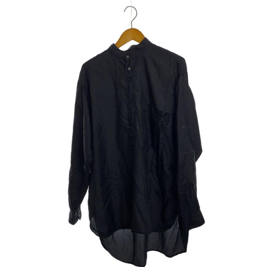 COMOLI◇コモリ/長袖シャツ/2/シルク/BLK/無地/S03-02004/? NULL