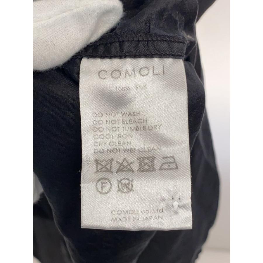 COMOLI◇コモリ/長袖シャツ/2/シルク/BLK/無地/S03-02004/? NULL