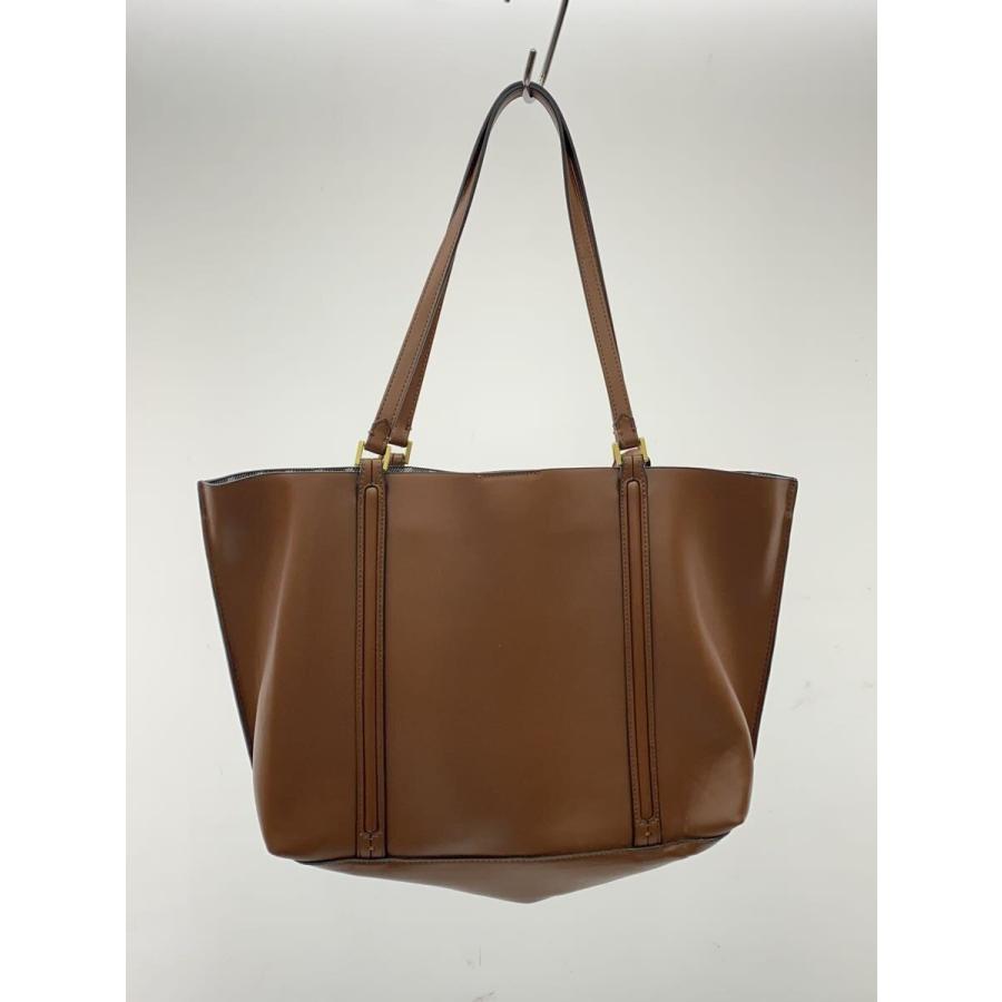 ZARA◇トートバッグ/フェイクレザー/BRW/無地/80089348-4 : セカンド