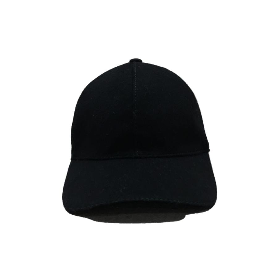 GUCCI◇HAT BAS FELT O GG刺繍/キャップ/M/ウール/ブラック/35350 