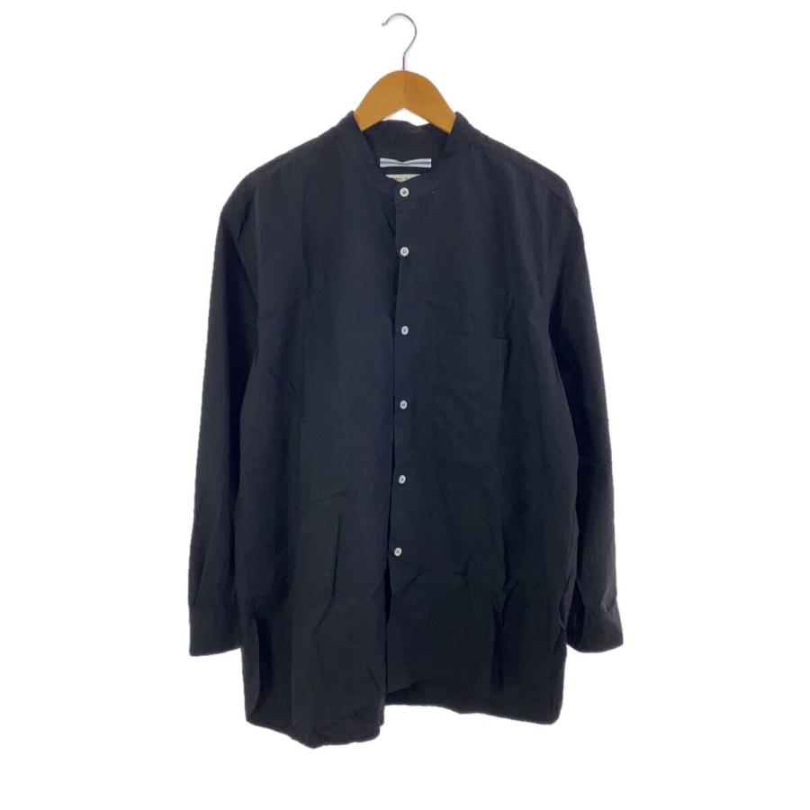 Cristaseya◇Oversized mao shirt/長袖シャツ/XL/コットン/BLK/08DA-CL 