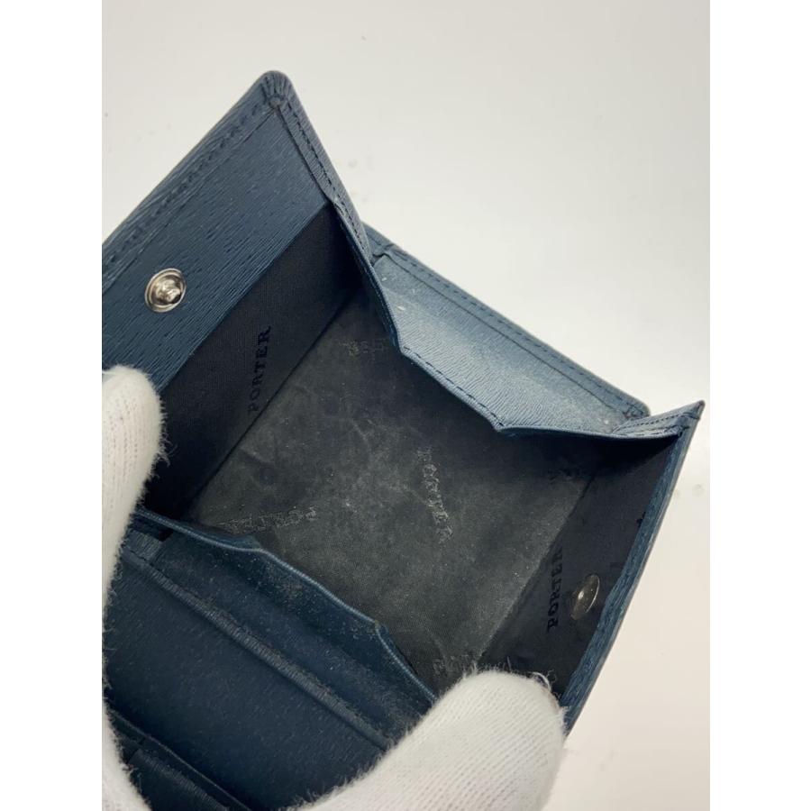 PORTER◇2つ折り財布/レザー/NVY/無地/メンズ : セカンドストリート