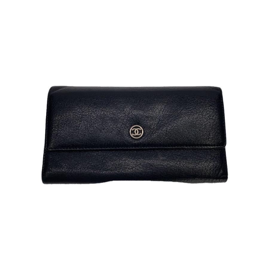 CHANEL◇長財布/レザー/BLK/レディース/A33922 : セカンドストリート