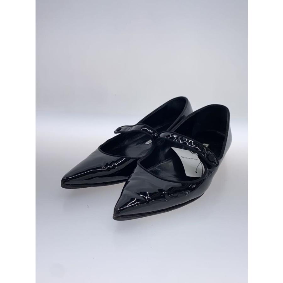 ぶ*く様 【美品】MANOLO BLAHNIKメリージェーンフラットパンプス38 MANOLO BLAHNIK◇メリージェーンフラット/パンプス/38.5/BLK/エナメル