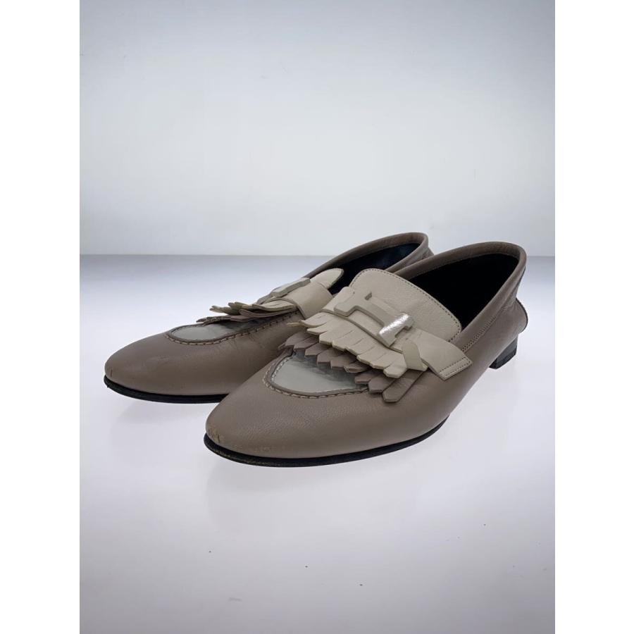 HERMES◇ローファー/38/BEG/レザー// : セカンドストリートYahoo!店 