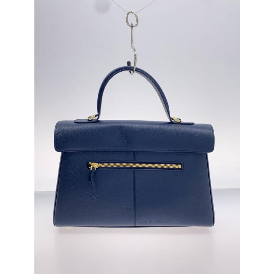 CAFUNE◇STANCE BAG/ハンドバッグ/レザー/NVY/無地/2way// : セカンド