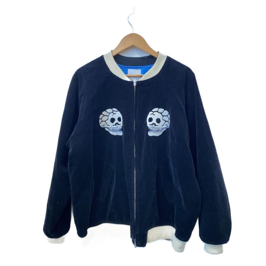 RADIALL◇SOUVENIR JACKET/スカル/スカジャン/M/コットン/BLK/RAD-23AW 