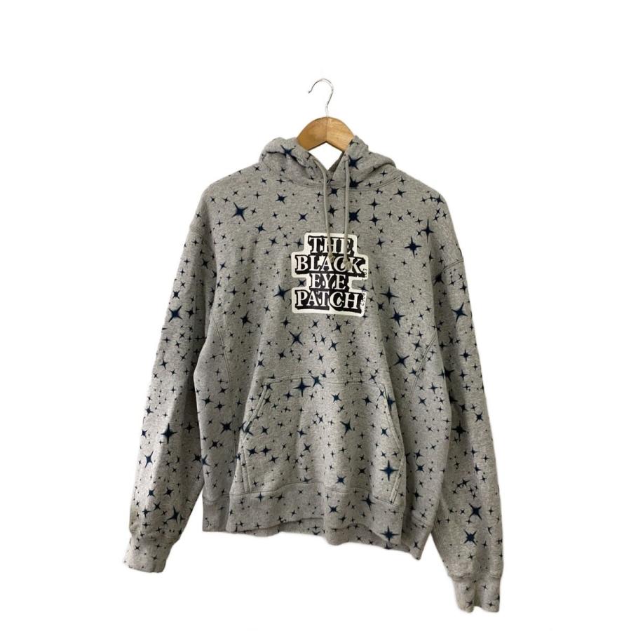 R*様 THE BLACK EYE PATCH グレー パーカー S THE BLACK EYE PATCH◇22aw/LABEL STAR PATTERNED HOODIE/パーカー/M