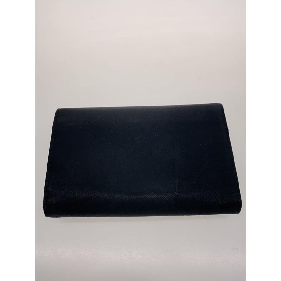 PRADA◇3つ折り財布/ナイロン/BLK/無地/メンズ