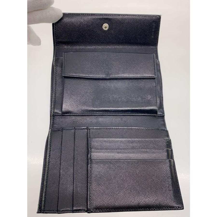 PRADA / 3つ折り財布/ナイロン/BLK/無地/メンズ PRADA◇3つ折り財布/ナイロン/BLK/無地/メンズ