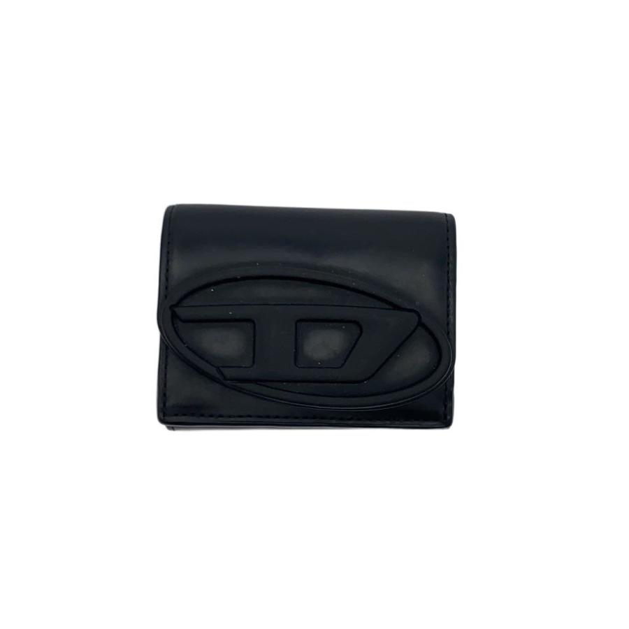 DIESEL◇1DR TRI FOLD COIN XS II/3つ折り財布/PVC/BLK/レディース