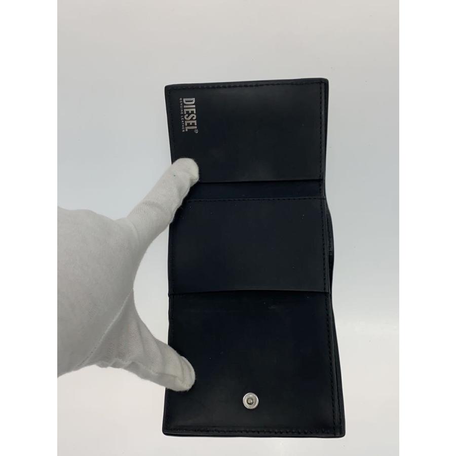DIESEL◇1DR TRI FOLD COIN XS II/3つ折り財布/PVC/BLK/レディース