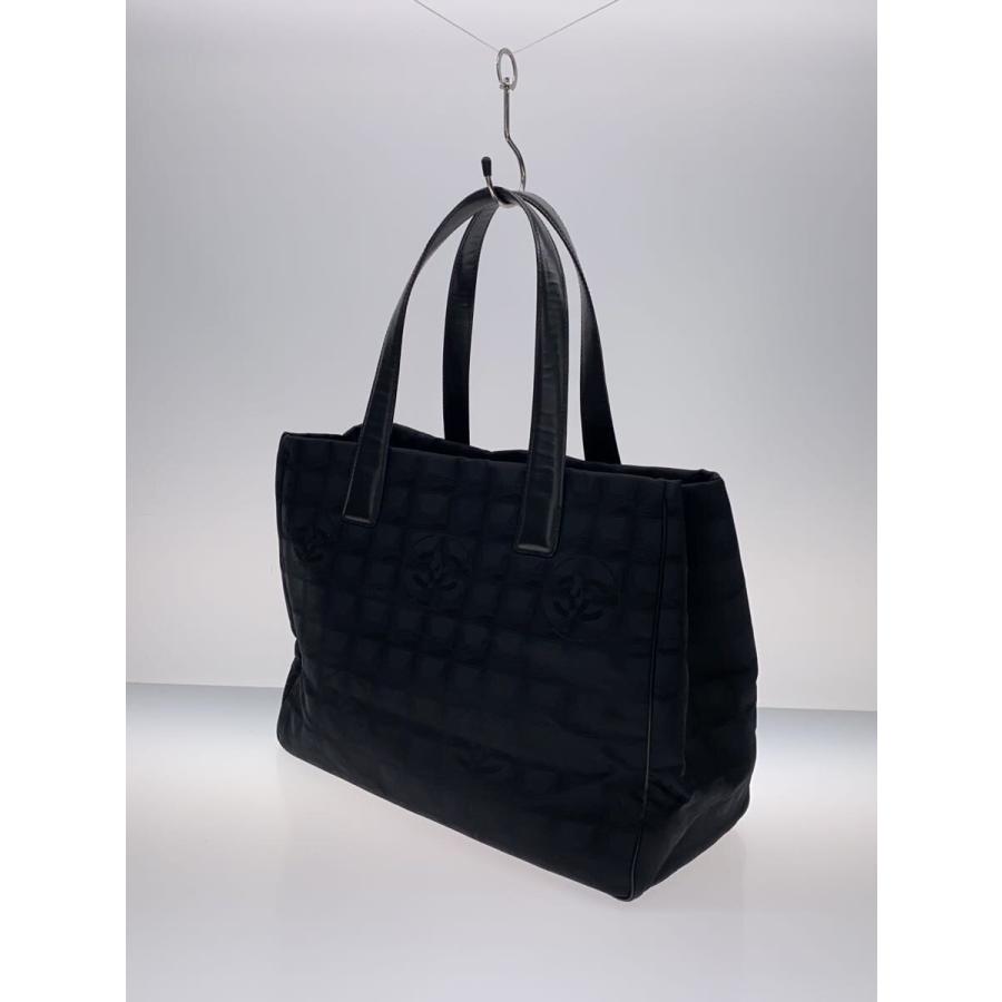 CHANEL◆ニュートラベルライン/トートバッグ/ナイロン/BLK/A15991の画像