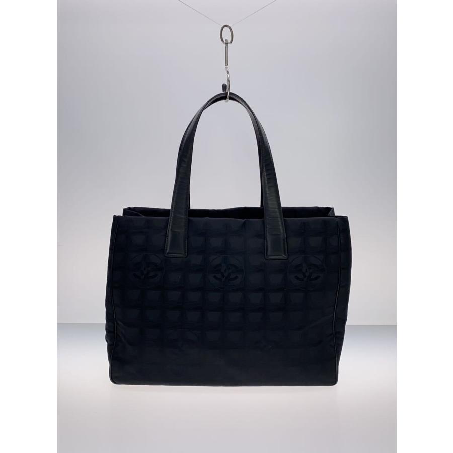 CHANEL◆ニュートラベルライン/トートバッグ/ナイロン/BLK/A15991の画像