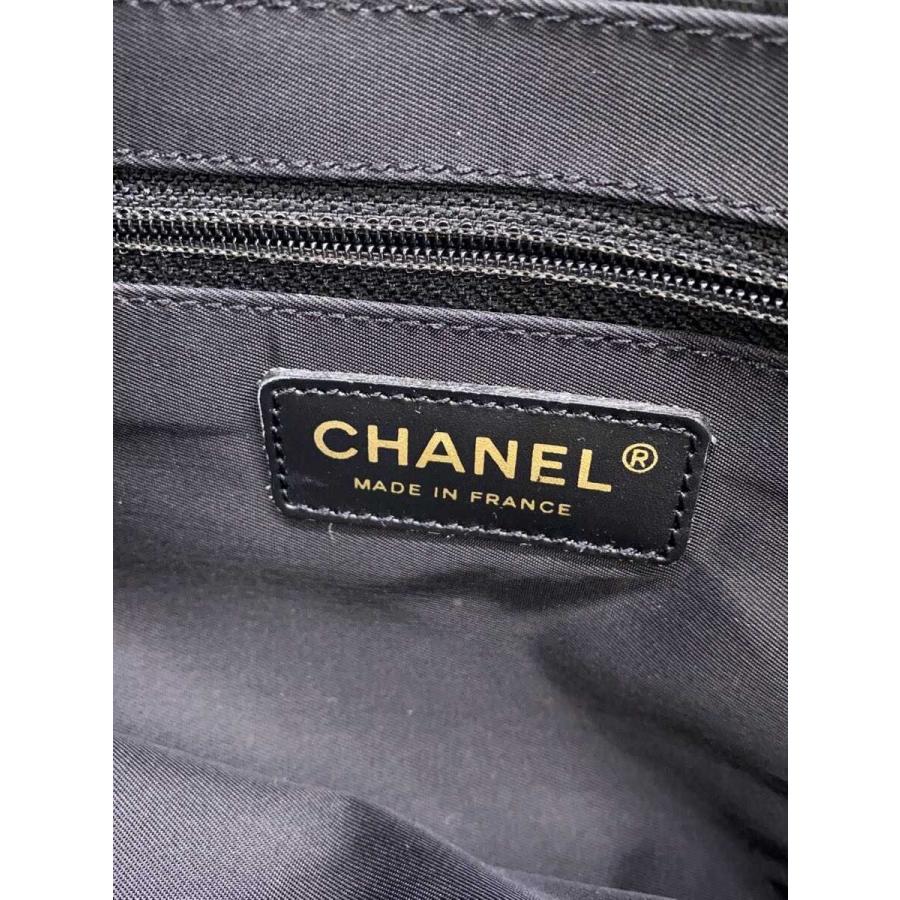 CHANEL◆ニュートラベルライン/トートバッグ/ナイロン/BLK/A15991の画像