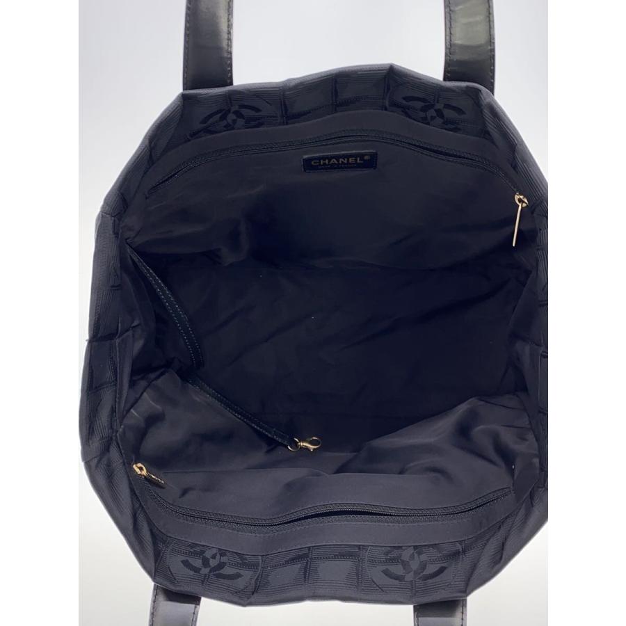 CHANEL◆ニュートラベルライン/トートバッグ/ナイロン/BLK/A15991の画像