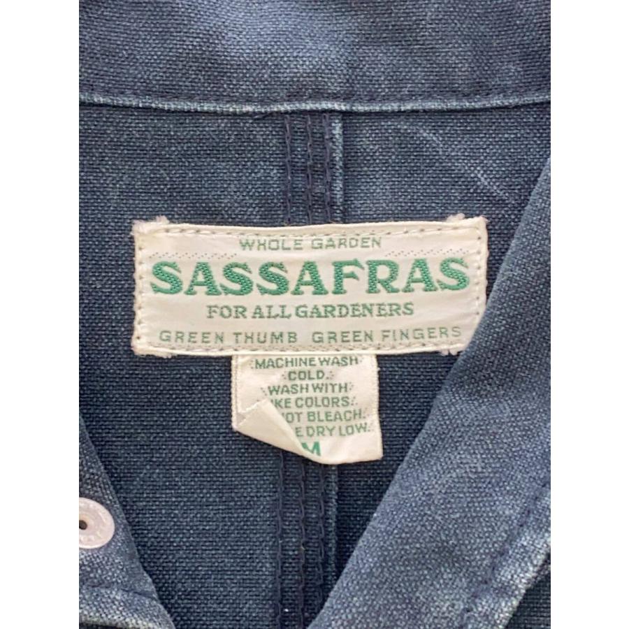 ササフラス コットンリネン カバーオール ネイビー Mサイズ SASSAFRAS◇カバーオール/M/コットン/NVY/擦れあり// : セカンド