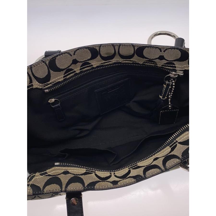 COACH◇ショルダーバッグ_シグネチャー_ソーホー_ブラックレザー