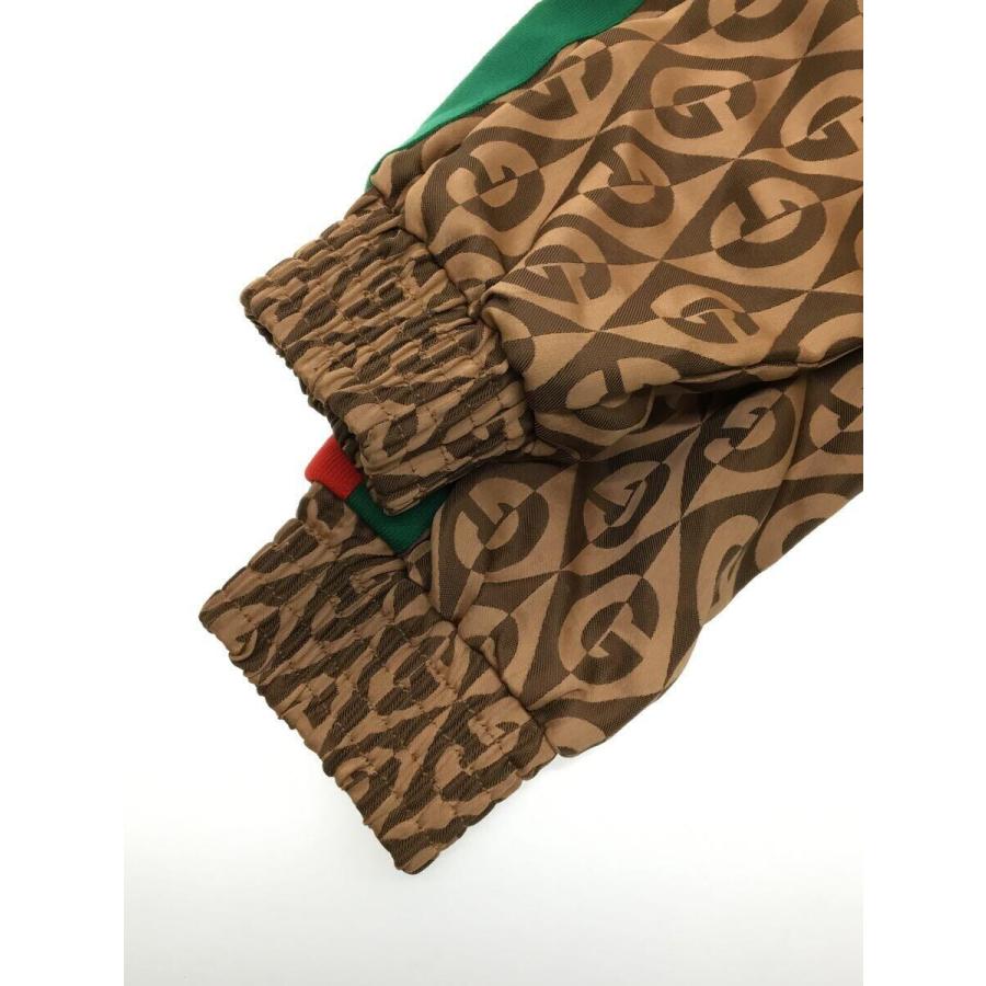 GUCCI◇Gロゴ総柄トラックブルゾン/XXS/レーヨン/BRW/総柄 GUCCI◇Gロゴ総柄トラックブルゾン/XXS/レーヨン/BRW/総柄