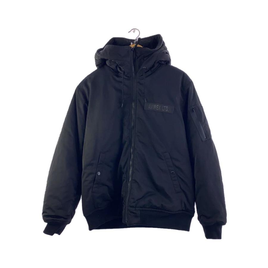 AVIREX◇フライトジャケット/XL/ポリエステル/BLK/無地/783-4252050