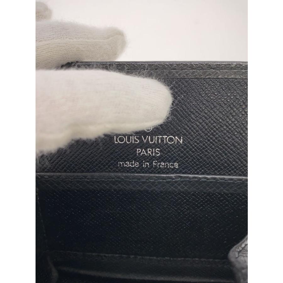 LOUIS VUITTON◇ポルト・モネ・ボワット_タイガ/レザー/BLK/メンズ