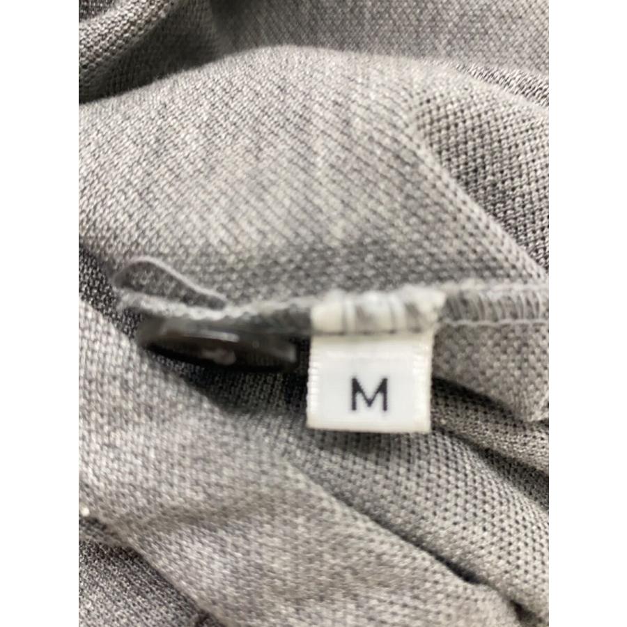 HERMES◆ポロシャツ/M/コットン/GRY/無地/H刺繍_3