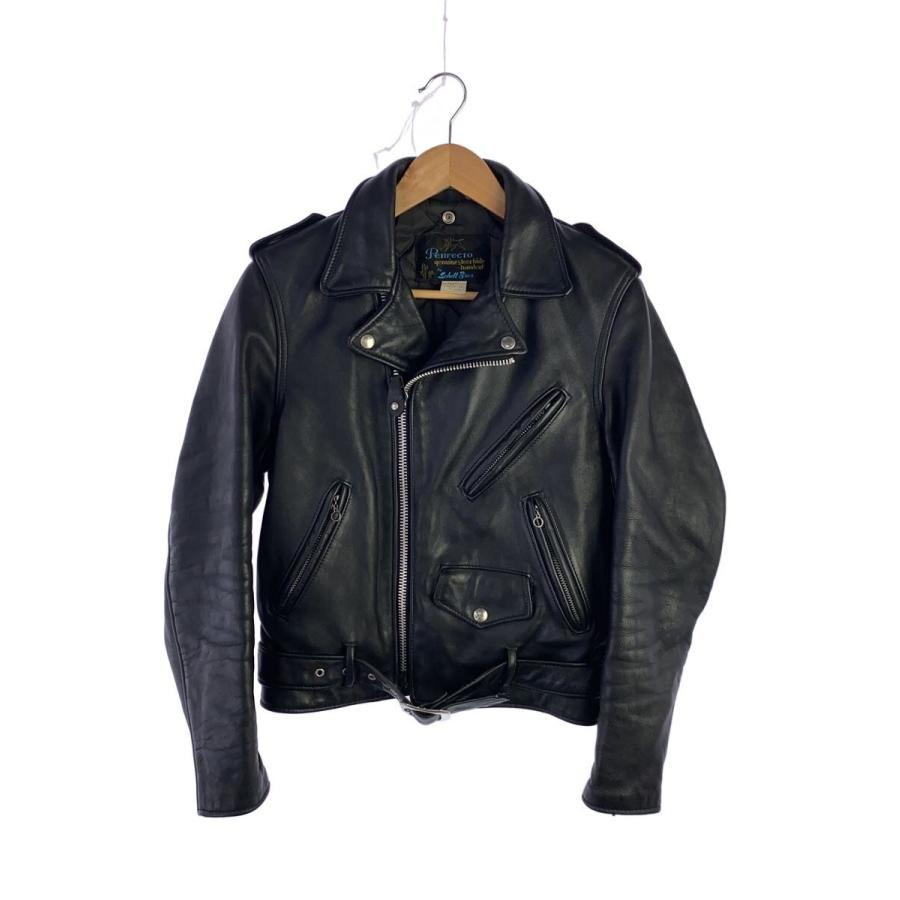 schott 613RD ワンスター ダブルジッパーカスタム　34 Schott◇ダブルライダースジャケット/34/レザー/BLK/無地/613XX
