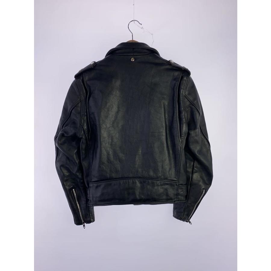 美品■schott ライダースジャケット ダブル メルトン　ブルー 34 Schott(ショット) / ショット/ダブルライダースジャケット/34/羊革/BLU