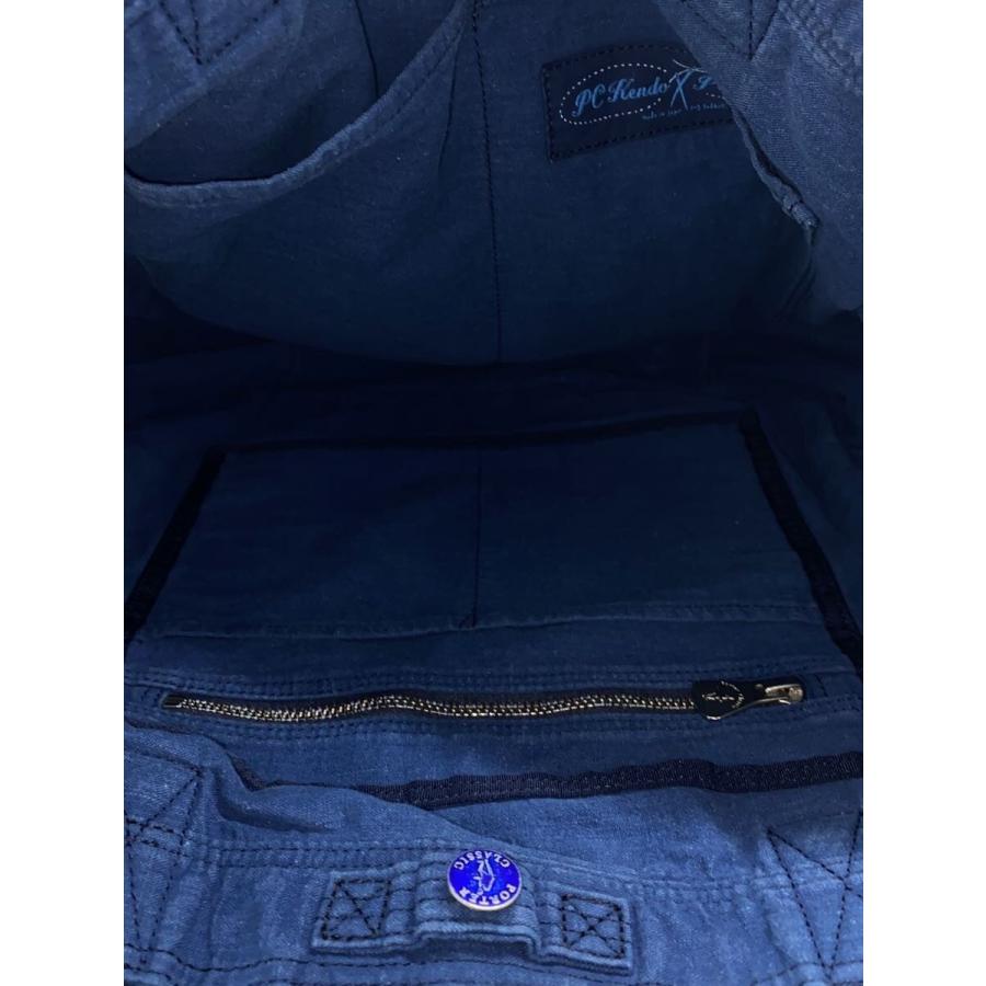 Porter Classic◆KENDO/トートバッグ/コットン/BLU/無地//_5