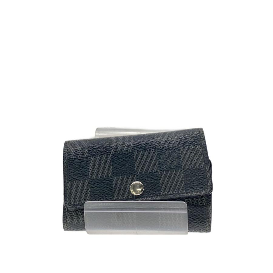 LOUIS VUITTON◇キーケース/フェイクレザー/BLK/総柄/メンズ/N62662