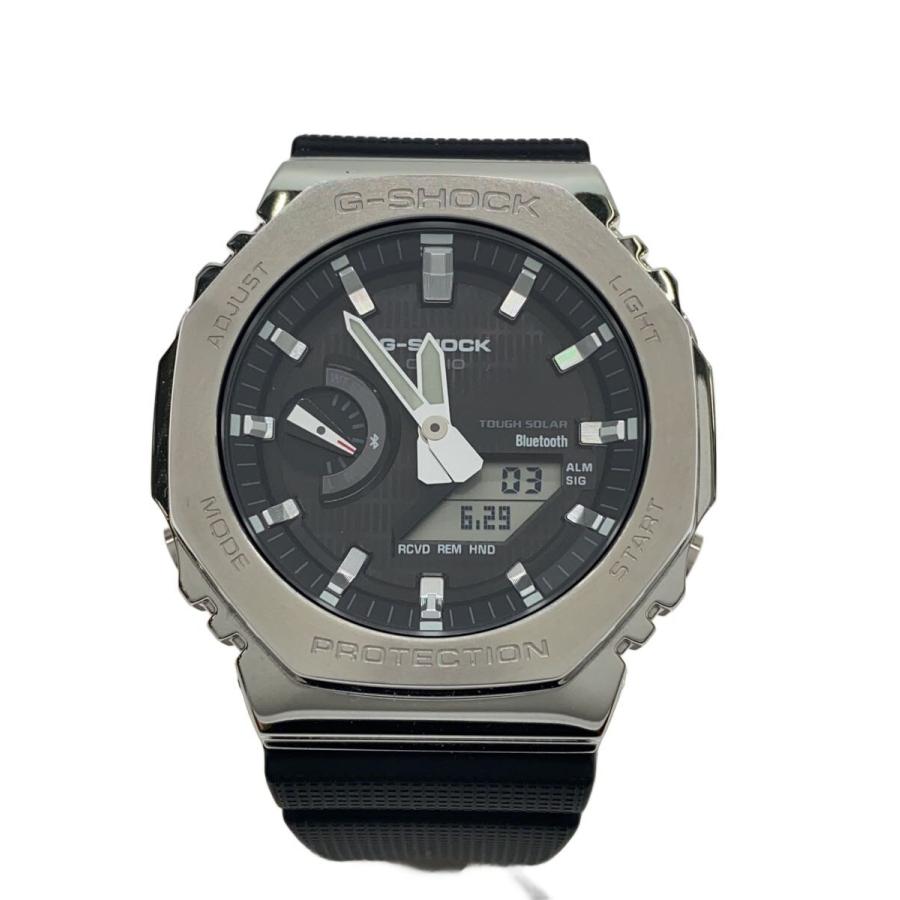 CASIO◇ソーラー腕時計_G-SHOCK/アナログ/BLK/BLK/SS// : セカンド