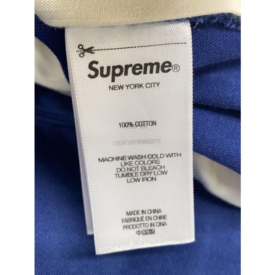 【値下げ】Supreme 紺　ネイビー　チノパン 刺繍ロゴ パンツ　ズボン 値下げ】Supreme 紺 ネイビー チノパン 刺繍ロゴ パンツ ズボン