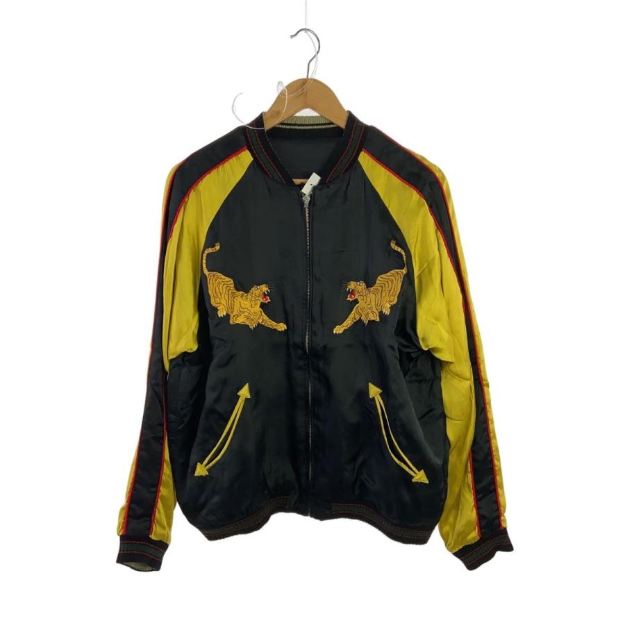 CROPPED HEADS◇スカジャン/L/レーヨン/BLK : セカンドストリートYahoo