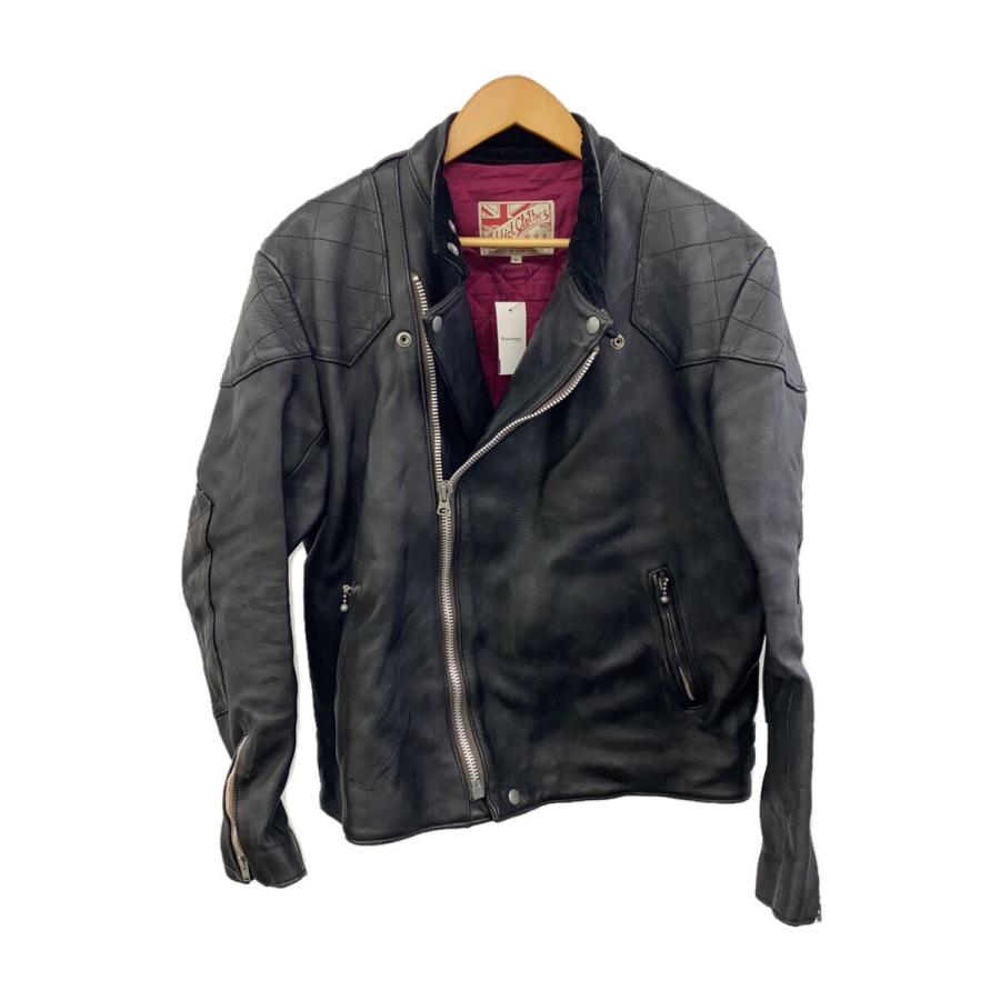 ADDICT CLOTHES / RESISTANCE JACKET/レザージャケット/44/シープレザー/茶芯/ブラック/AD-04// ADDICT CLOTHES◇RESISTANCE JACKET/レザージャケット/44/シープレザー