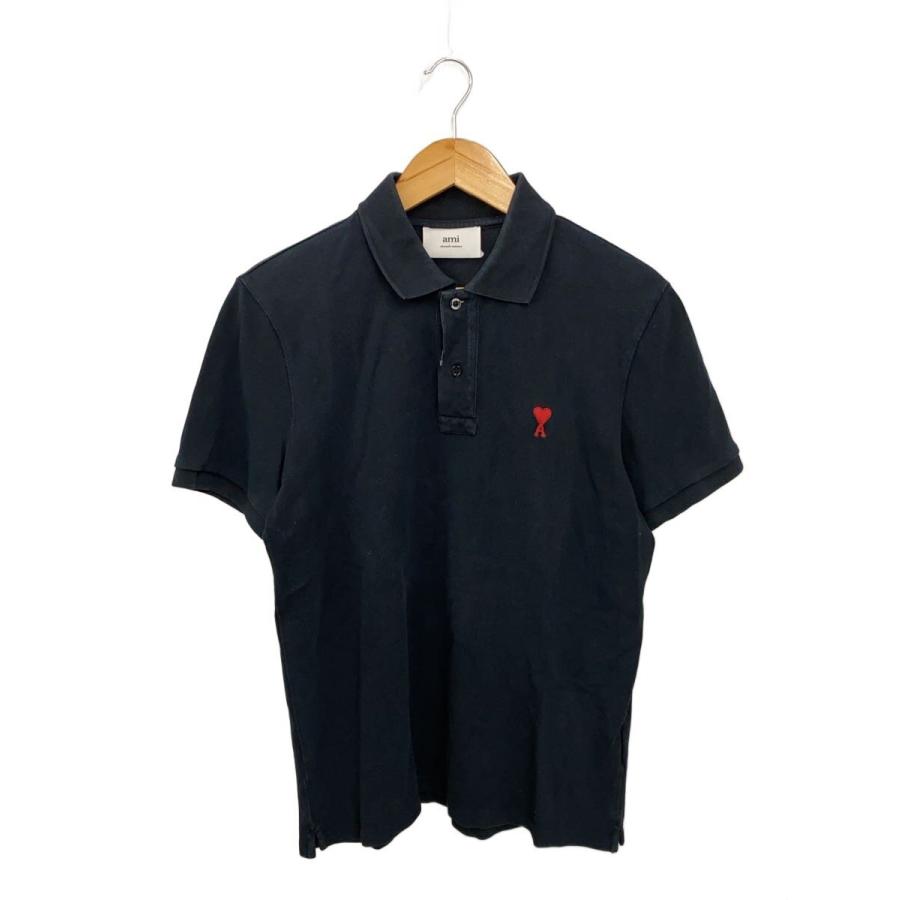 AMI PARIS◇ポロシャツ/--/コットン/BLK// : セカンドストリートYahoo