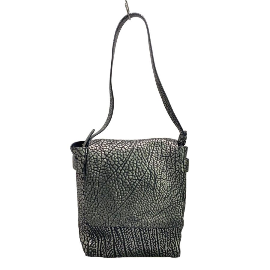 JIL SANDER◇ショルダーバッグ/レザー/BLK/無地// : セカンド