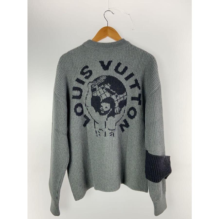 LOUIS VUITTON◇19AW/ワールドロゴジャガードニット/S/ウール LOUIS VUITTON◇19AW/ワールドロゴジャガードニット/S/ウール