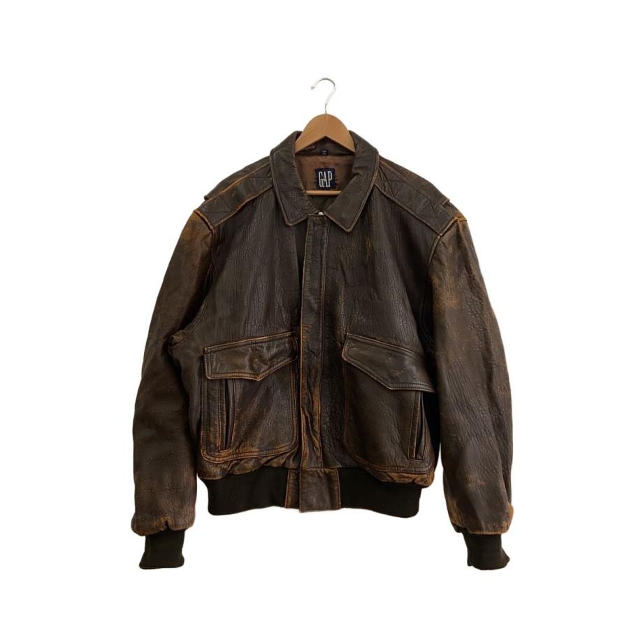 GAP◇OLD GAP/90s/紺タグ/A-2/レザージャケット/SIZE:L/ブラウン