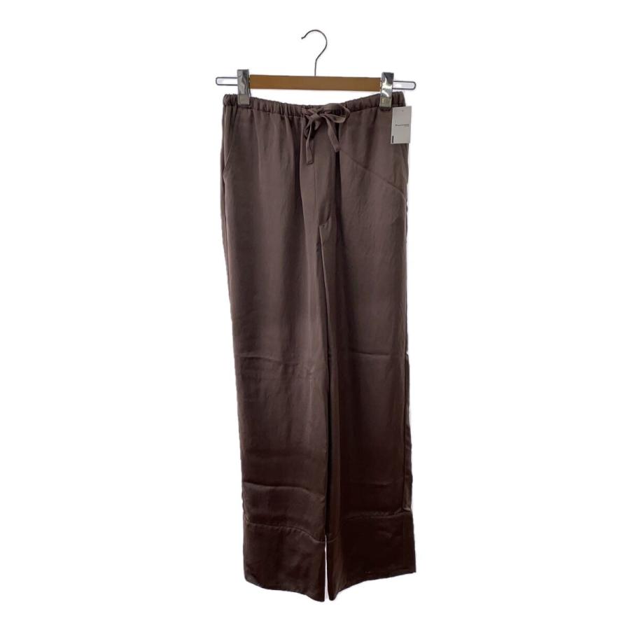 TODAYFUL◇×studio doe/Satin Easy Pants/ボトム/38/--/BRW/無地